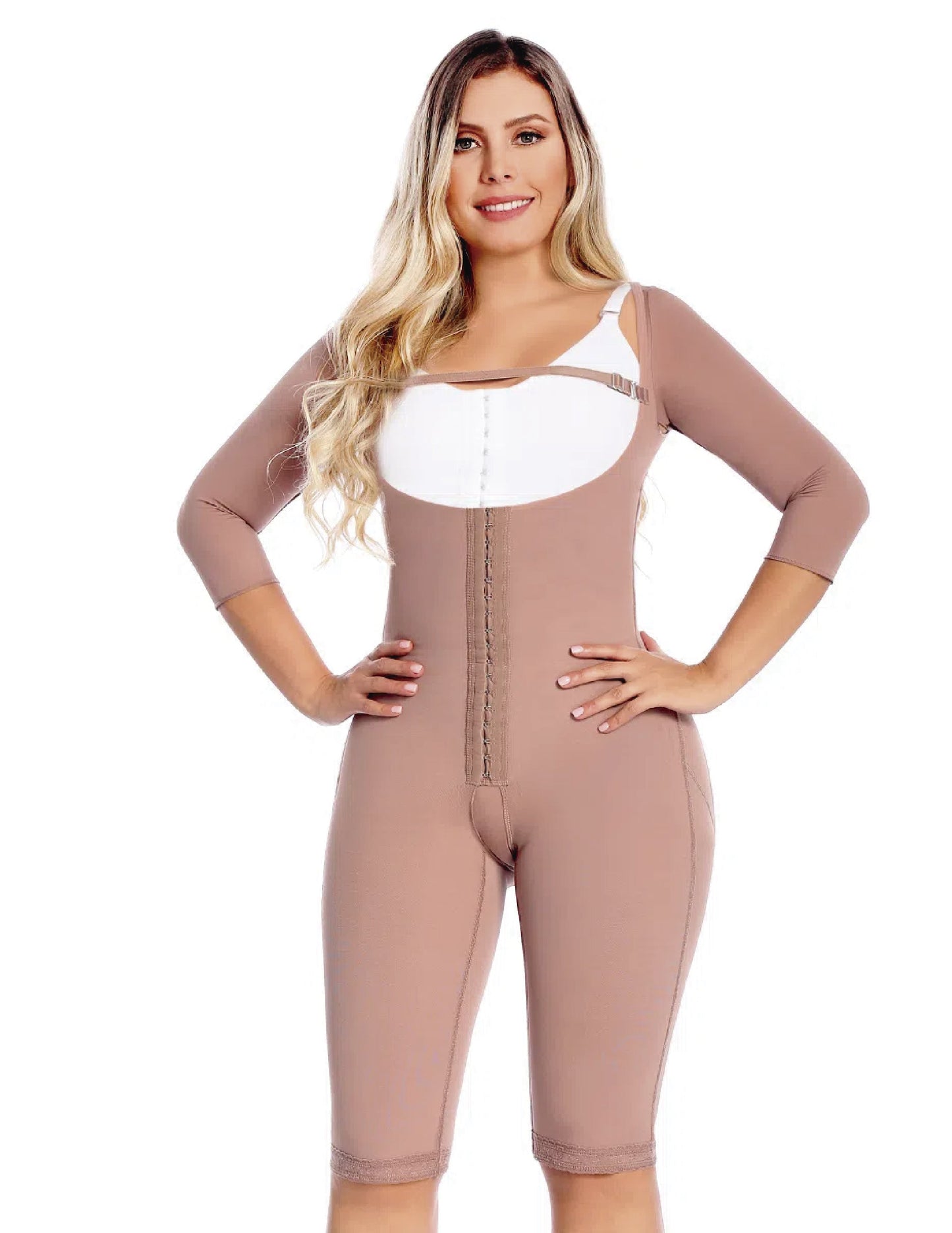 Post-surgical knee shapewear with sleeves and bust free fit 360 Ref.09360