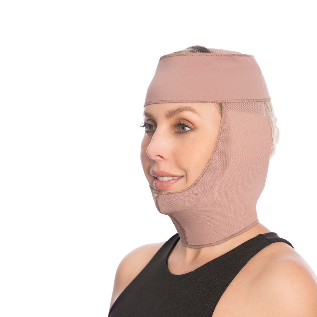 Facial compression garment