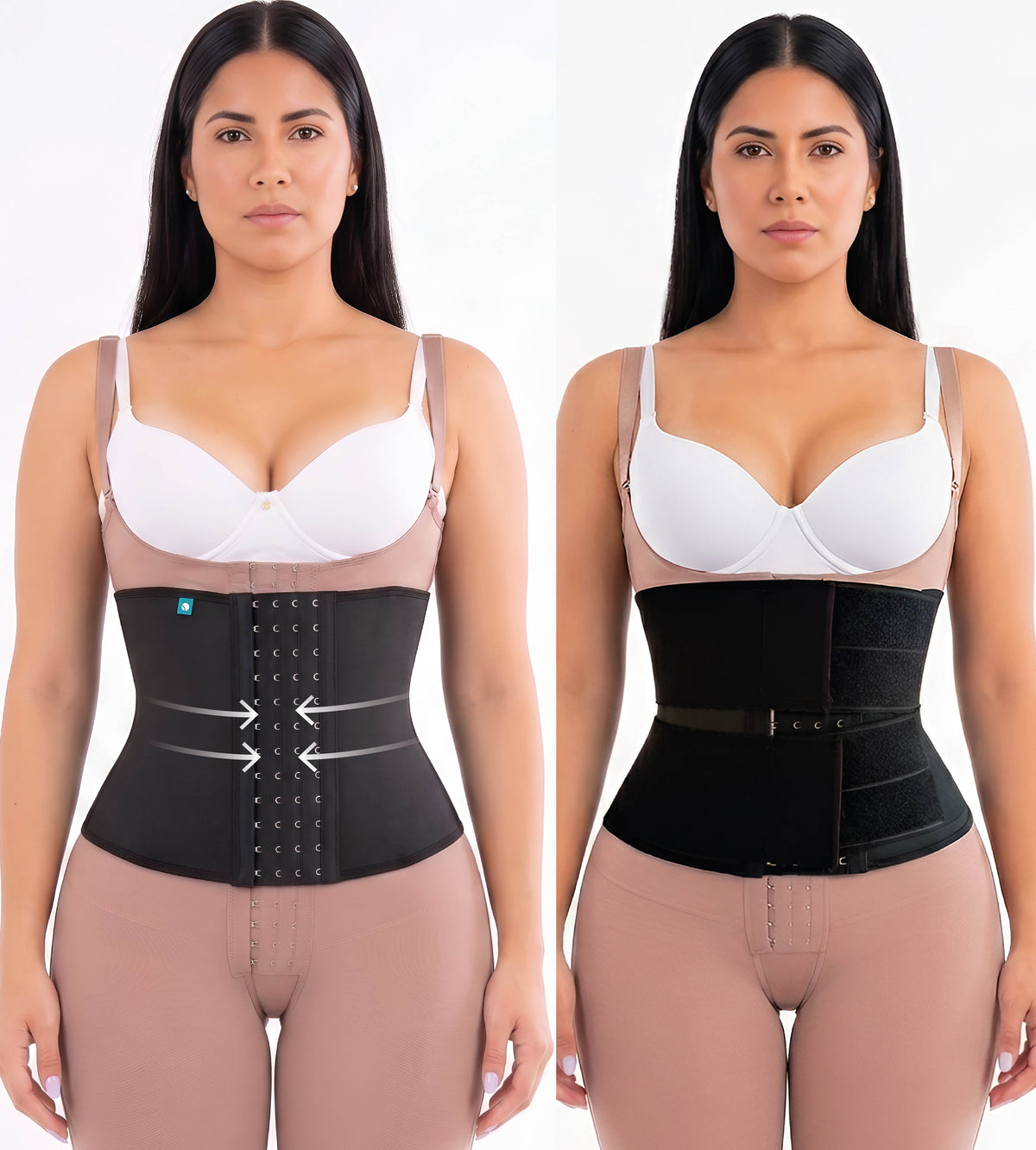 Double-Compression Waist Trainer with Adjustable Velcro Closure | Ref. 09542