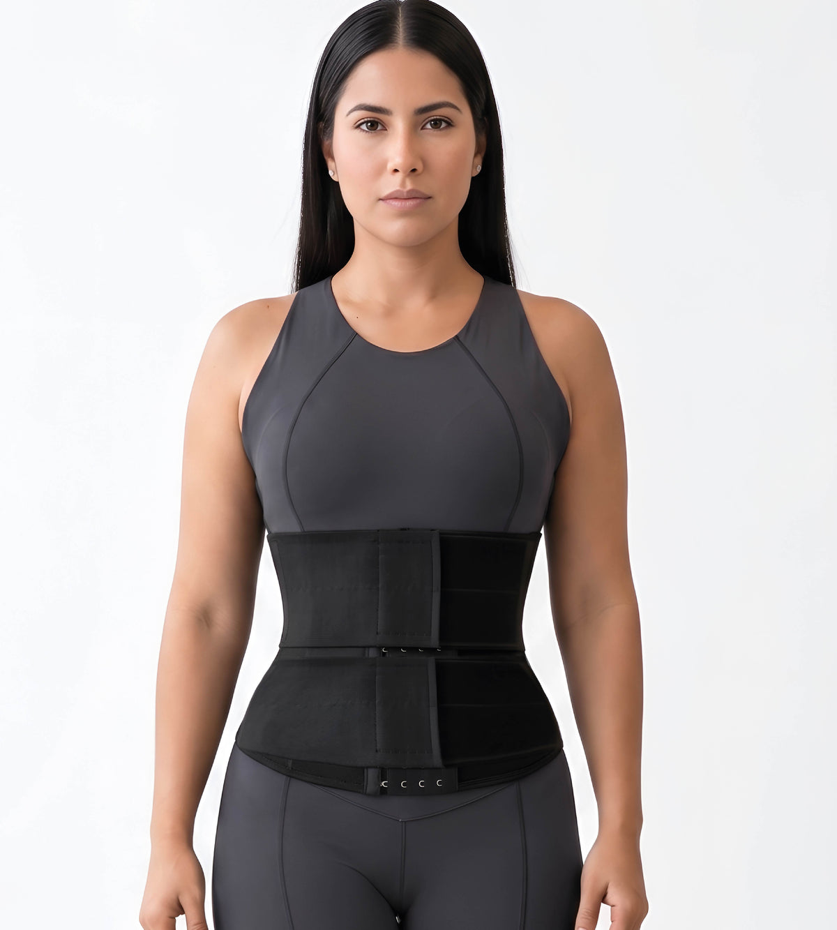 Double-Compression Waist Trainer with Adjustable Velcro Closure | Ref. 09542