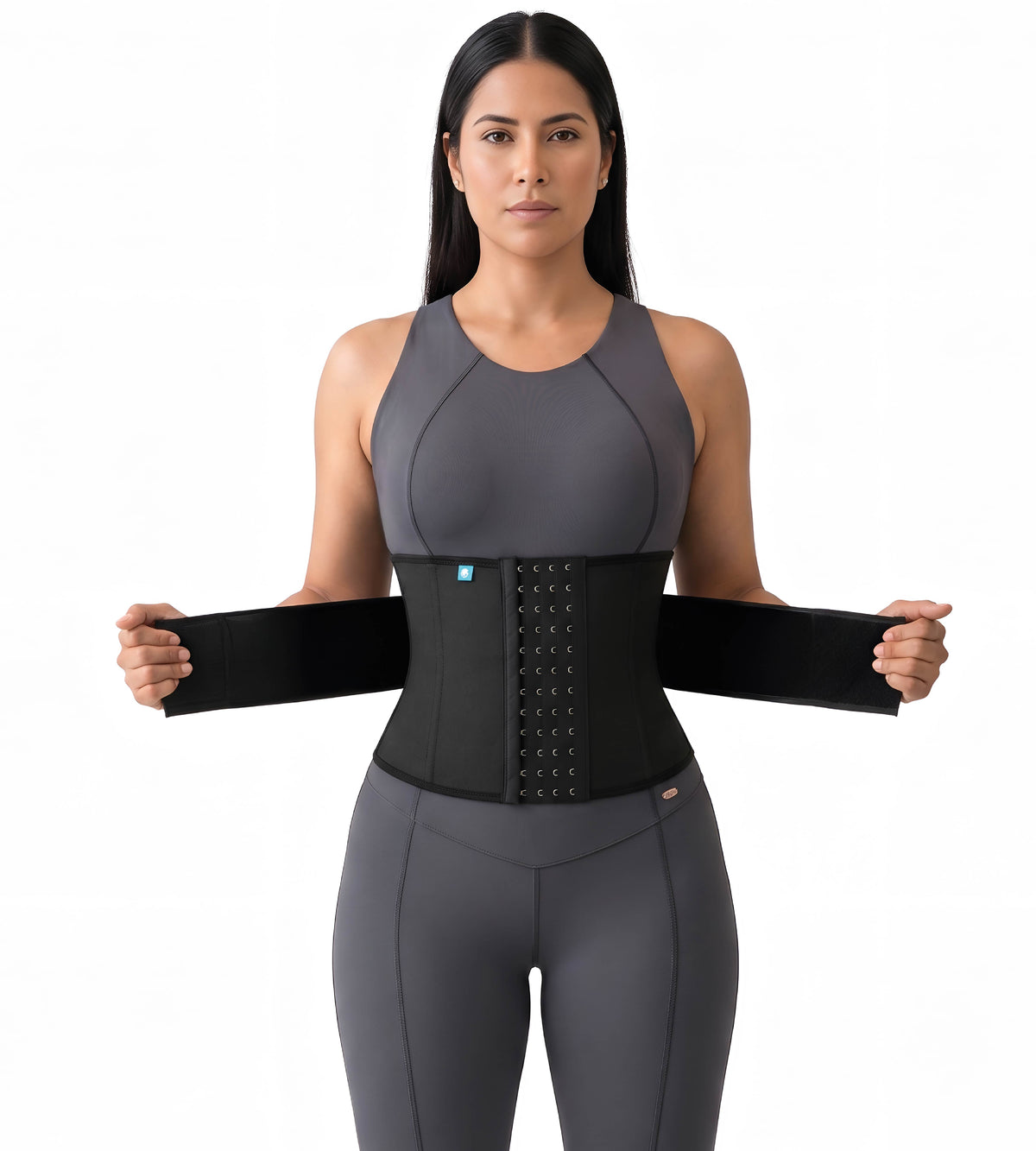 Double-Compression Waist Trainer with Adjustable Velcro Closure | Ref. 09542