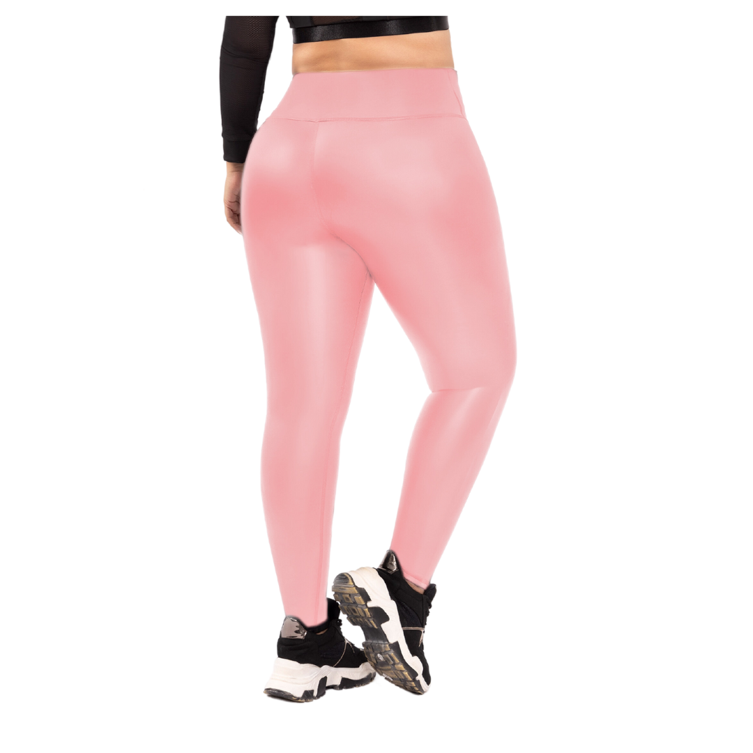Poppy Glossy High-Waisted Compression Leggings