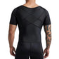 Men’s Mid-Thigh Shaper with Short Sleeves – 57001