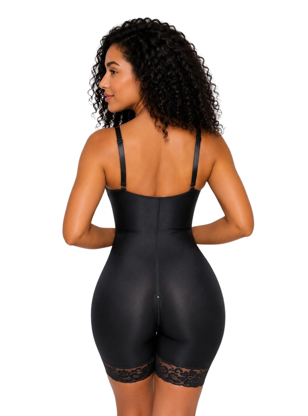 Medium-Compression Seamless Mid-Thigh Bodysuit with Adjustable Straps | Ref. 57037
